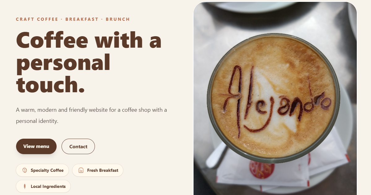 Café Alejandro project preview